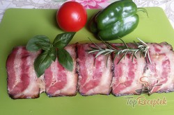 Recept elkészítése Szalonnába gyöngyölt réteges darált hús, lépés 15