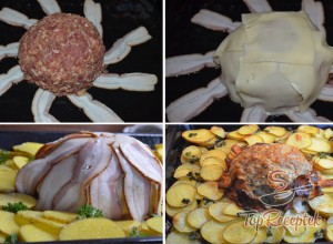 Recept Karfioltorta darált húsba csomagolva, szalonnával és sajttal