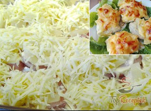 Recept Ananásszal és sajttal sült csirkemell