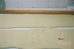Recept elkészítése Vajas croissant vaníliás/csokoládés pudinggal, lépés 1