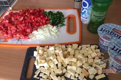 Recept elkészítése Tésztasaláta cheddar sajttal, lépés 3