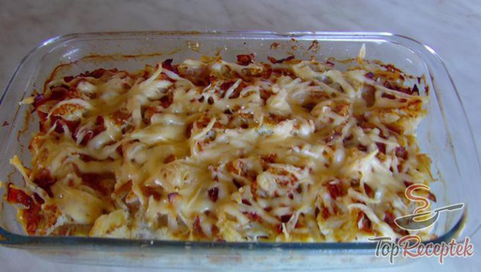 Recept Sonkával és sajttal sült karfiol