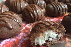 Recept elkészítése Csokis keksz kókuszos töltelékkel, lépés 7