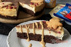Recept elkészítése Brownie sajttorta háromféle csokival, lépés 2