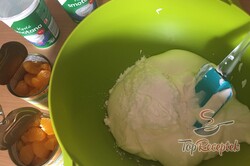 Recept elkészítése Tejfölös-mandarinos szelet pudingzselével, lépés 2