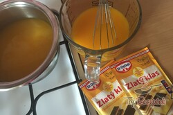 Recept elkészítése Tejfölös-mandarinos szelet pudingzselével, lépés 4