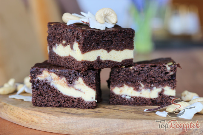 Recept Vaníliás-kakaós brownie