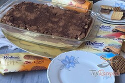 Recept elkészítése Karamellás-csokis szelet keksszel, sütés nélkül, lépés 8