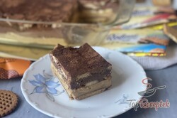 Recept elkészítése Karamellás-csokis szelet keksszel, sütés nélkül, lépés 11
