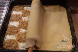 Recept elkészítése Túrós-almás rácsos sütemény - FOTÓKKAL, lépés 7