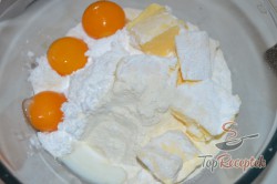 Recept elkészítése Almás szelet tojáshabbal, lépés 1