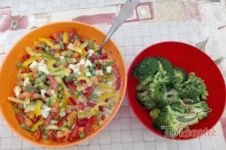 Recept elkészítése Zöldséges-tojásos sült brokkoli, lépés 2