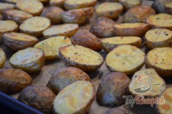 Recept elkészítése Sült burgonya francia mustáros mártással, lépés 5