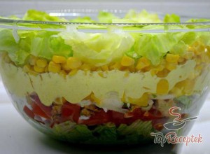 Recept Réteges-csirkés „Kína” saláta