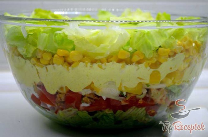 Recept Réteges-csirkés „Kína” saláta