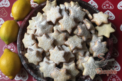 Recept elkészítése Karácsonyi csillagok citromos-tejfölös tésztából, lépés 6