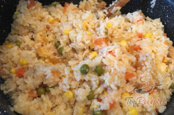 Recept elkészítése Húsos-zöldséges rizs, lépés 6