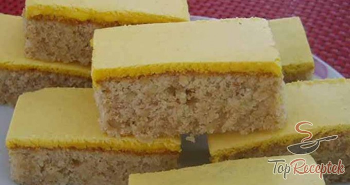 Recept Sárga tetejű diós sütemény