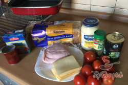 Recept elkészítése Tepsis réteges szendvicskenyér, lépés 1