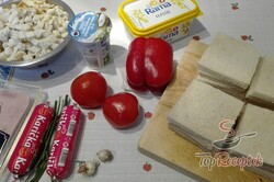 Recept elkészítése Szendvicskenyér rolád sonkával, lépés 1
