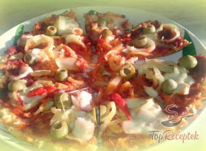 Recept FITNESZ répás-zelleres pizzaalap zöldséges feltéttel