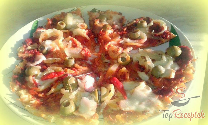 Recept FITNESZ répás-zelleres pizzaalap zöldséges feltéttel