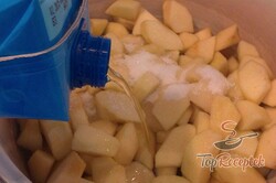 Recept elkészítése Almás szelet lágy habbal, lépés 5